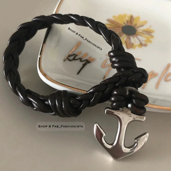 James Avery rare retired leather anchor bracelet - Picture 3 of 14